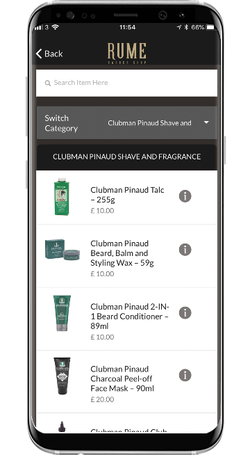 Shop our great products with our brand new app for Rume Barbers. Available to download for both iPhone and Android. Shop our great products with our brand new app for Rume Barbers. Available to download for both iPhone and Android.